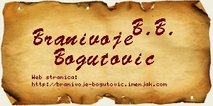 Branivoje Bogutović vizit kartica
